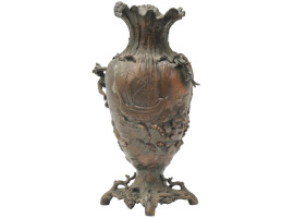 ANTIQUE FRENCH ART NOUVEAU CAST IRON MARINE VASE