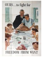 WWII POSTER FREEDOM FROM WANT BY NORMAN ROCKWELL