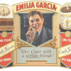 EMILIA GARCIA CIGARS CARDBOARD ADVERTISING SIGN PIC-0