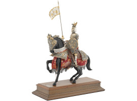 MOUNTED MEDIEVAL KNIGHT ON HORSE FIGURE BY MARTO