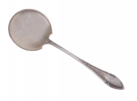 A LARGE RUSSIAN SILVER JAM SPOON BY IVAN KHLEBNIKOV