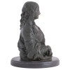 ANTIQUE 19TH C BRONZE BUST OF MONA LISA BY DUMAS PIC-1