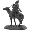 A RUSSIAN SOVIET EQUESTRIAN FIGURAL CAST IRON SCULPTURE PIC-1