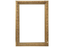 FRENCH ART NOUVEAU MANNER FLORAL GILT WOOD FRAME