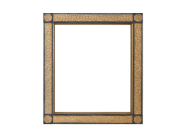 ANTIQUE CARVED WOOD AND GILT PICTURE FRAME