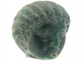 ANTIQUE CAPPADOCIAN GREEK HAND CARVED AGATE HEAD