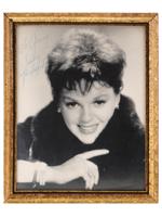 FRAMED PHOTOGRAPH OF JUDY GARLAND WITH AUTOGRAPH