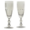 IMPERIAL RUSSIAN ETCHED CRYSTAL CHAMPAGNE GLASSES PIC-1