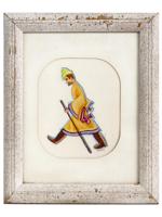 FRAMED WATERCOLOR PAINTING WALKING MAN BY MURRAY