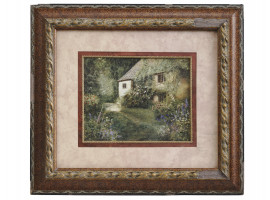 FRAMED VINTAGE ENGLISH COTTAGE ART PRINT