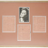 EDITH PIAF FRAMED PHOTO AND HAND WRITTEN LETTERS PIC-0