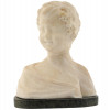 ANTIQUE CARVED ALABASTER BUST BY A. GENNAI C 1900 PIC-0