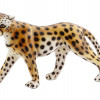 LARGE VINTAGE GLAZED CERAMIC CHEETAH FIGURINE PIC-0