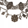 ETHNIC HIGH GRADE SILVER CHOKER NECKLACE W CHARMS PIC-2