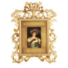 ANTIQUE 19 C KPM PORCELAIN PLAQUE FEMALE PORTRAIT PIC-0