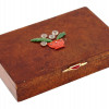 IMPERIAL RUSSIAN JEWELED BIRCH WOOD AND GOLD CASE PIC-0