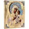 ANTIQUE RUSSIAN SILVER ENAMEL ICON OF VIRGIN MARY PIC-0