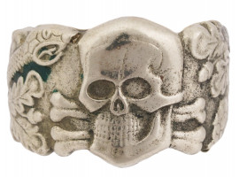 WWII GERMAN ANTI PARTISAN WARFARE TOTENKOPF RING