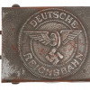 WWII NAZI GERMAN RAILWAY ENLISTED BELT BUCKLE PIC-1