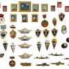 50 PCS OF SOVIET ARMY NAVY MILITARY ENAMEL BADGES PIC-0