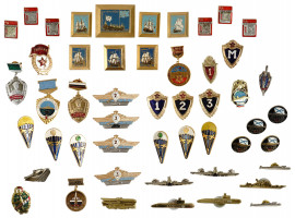 50 PCS OF SOVIET ARMY NAVY MILITARY ENAMEL BADGES