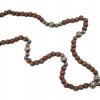 ASIAN BODHI SEED MALAN ROSEWOOD SILVER NECKLACE PIC-1
