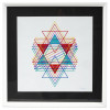 JUDAICA STAR OF DAVID SILK PRINT BY YAACOV AGAM PIC-0