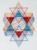 JUDAICA STAR OF DAVID SILK PRINT BY YAACOV AGAM PIC-1