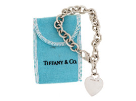 TIFFANY STERLING SILVER BRACELET WITH HEART CHARM