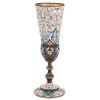 TALL RUSSIAN 88 SILVER CLOISONNE ENAMEL GOBLET PIC-0