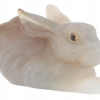 RUSSIAN HAND CARVED AGATE RUBY FIGURINE OF RABBIT PIC-0