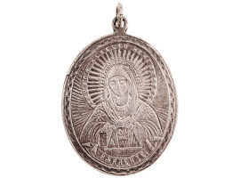 RUSSIAN SILVER PENDANT SERAFIMOVO UMILENIE