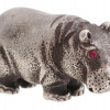 RUSSIAN SILVER FIGURE OF HIPPO WITH GEMSTONE EYES PIC-0