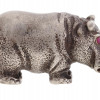 RUSSIAN SILVER FIGURE OF HIPPO WITH GEMSTONE EYES PIC-1
