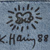 1988 MARKER PAINTING JEANS ON CLOTH BY KEITH HARING PIC-2