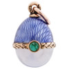 IMPERIAL RUSSIAN 14K GOLD MOONSTONE EGG PENDANT PIC-0