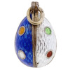 IMPERIAL RUSSIAN SILVER ENAMEL EGG PENDANT PIC-1