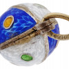 IMPERIAL RUSSIAN SILVER ENAMEL EGG PENDANT PIC-2