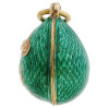 IMPERIAL RUSSIAN GILT SILVER ENAMEL EGG PENDANT PIC-1