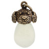 RUSSIAN SILVER GILT POODLE AND JADE EGG PENDANT PIC-0