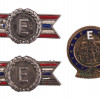 WWII ERA US SILVER ENAMEL PRODUCTION E AWARD PINS PIC-0