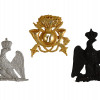 ITALIAN BERSAGLIERE AND FRENCH MILITARY INSIGNIA PIC-0