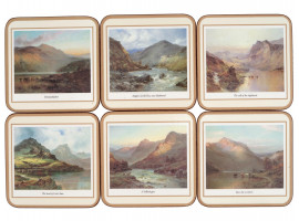 PIMPERNEL ACRYLIC COASTERS SET SPIRIT OF SCOTLAND