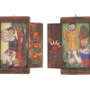 MID CENT POLISH FOLK ART WALL PLAQUES BY CEPELIA PIC-0