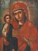 ANTIQUE 18TH C RUSSIAN ICON VIRGIN MARY AND JESUS PIC-1