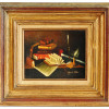 MID CENT STILL LIFE OIL PAINTING BY FRANK LEAN PIC-0