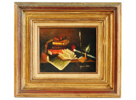 MID CENT STILL LIFE OIL PAINTING BY FRANK LEAN