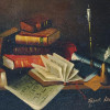 MID CENT STILL LIFE OIL PAINTING BY FRANK LEAN PIC-1