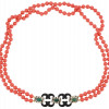 VINTAGE RED CORAL BEADED NECKLACE BY HEIDI DAUS PIC-1