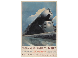 ART DECO POSTER NY CENTRAL SYSTEM BY LESLIE RAGAN